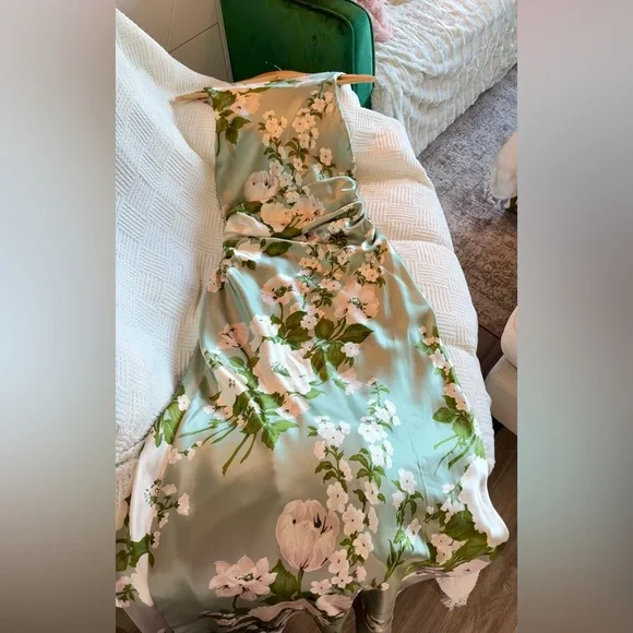 Reformation Green Floral Maxi Dress - Picture 8 of 16